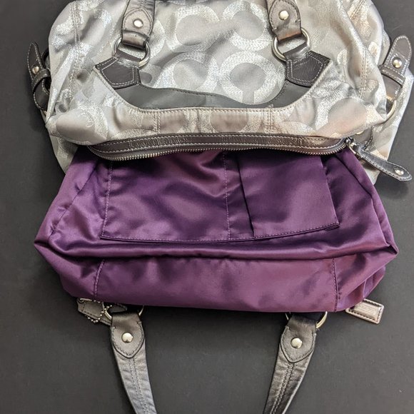 Coach Maggie Signature Madison Op Art Lurex 14426 Purse - Picture 6 of 14